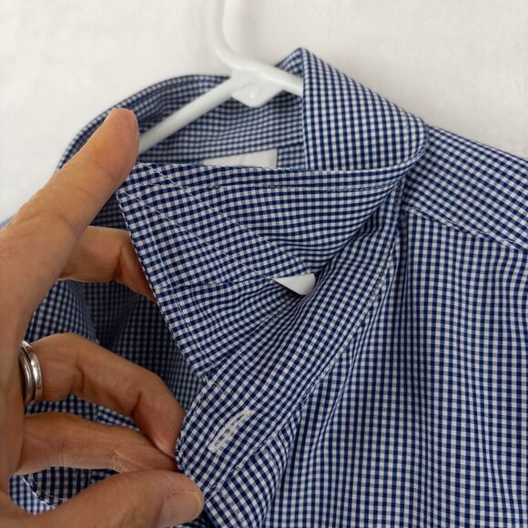 Brooks Brothers Dress Shirt Mens 16-2/3 Regent Fit Blue Check Non Iron - Picture 4 of 11